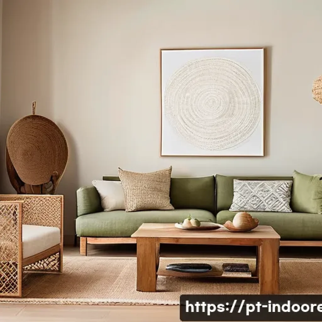 친환경 인테리어 - **Sustainable Portuguese Living Room with Natural Materials and Earthy Tones**
    "A cozy and invit...