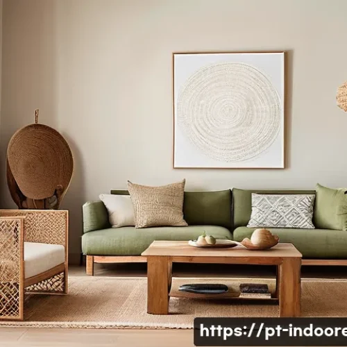 친환경 인테리어 - **Sustainable Portuguese Living Room with Natural Materials and Earthy Tones**
    "A cozy and invit...
